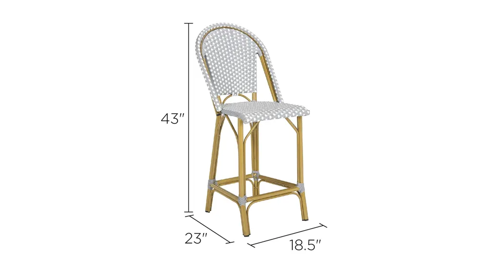 Gresley Indoor/Outdoor Counter Stool Dimensions