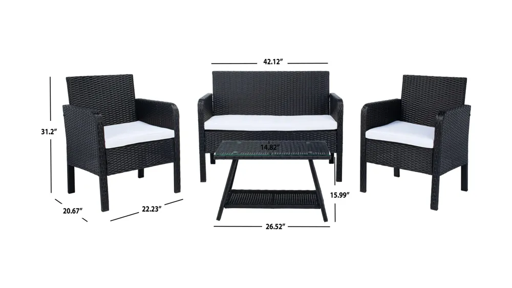 Hanover 4-pc. Patio Set Dimensions