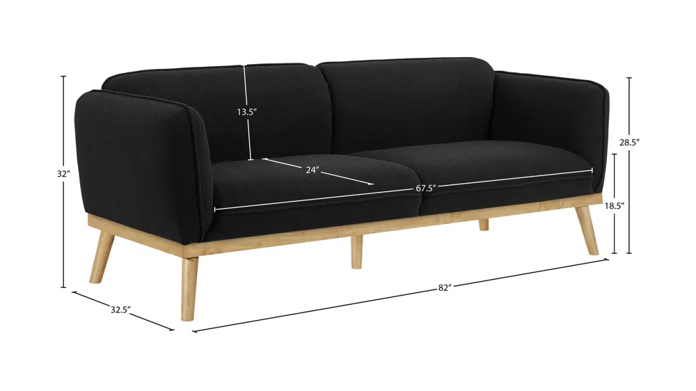 Nolita Boucle Fabric Sofa Dimensions
