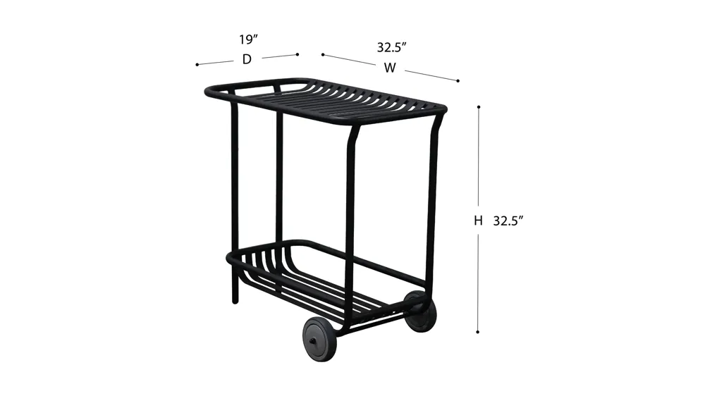 Enid 32" Outdoor Cart Dimensions