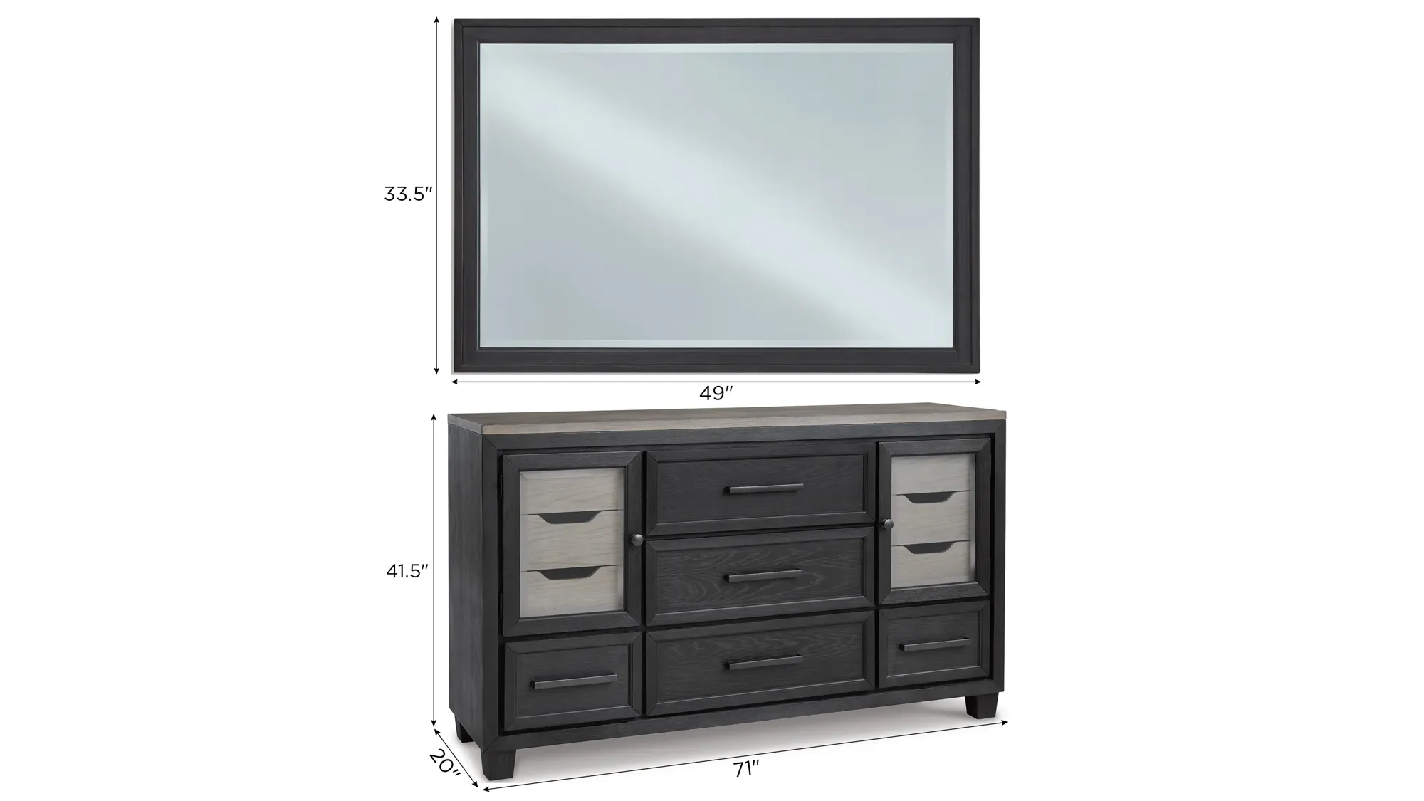 Foyland Dresser and Mirror Set