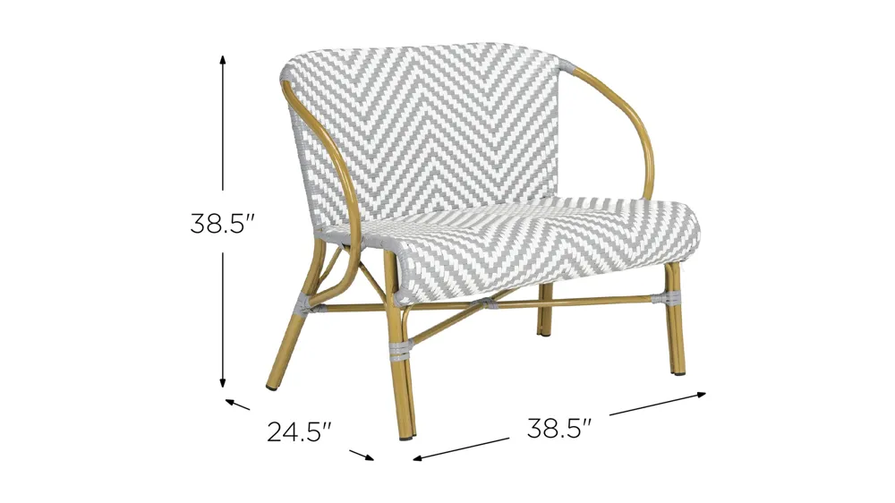 Endelia Outdoor Settee Dimensions