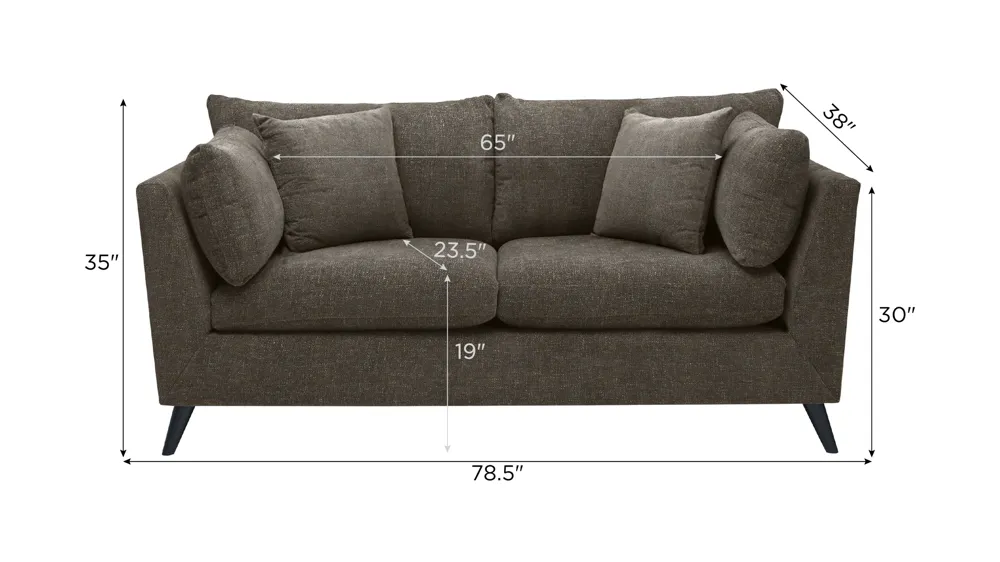 Caruso Loveseat Dimensions