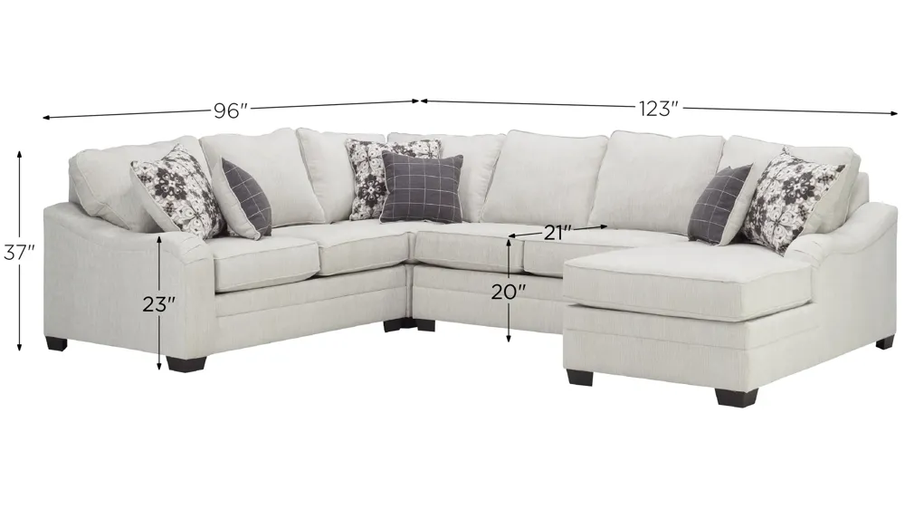 Caid 4-pc. Chenille Sectional Sofa | Raymour & Flanigan