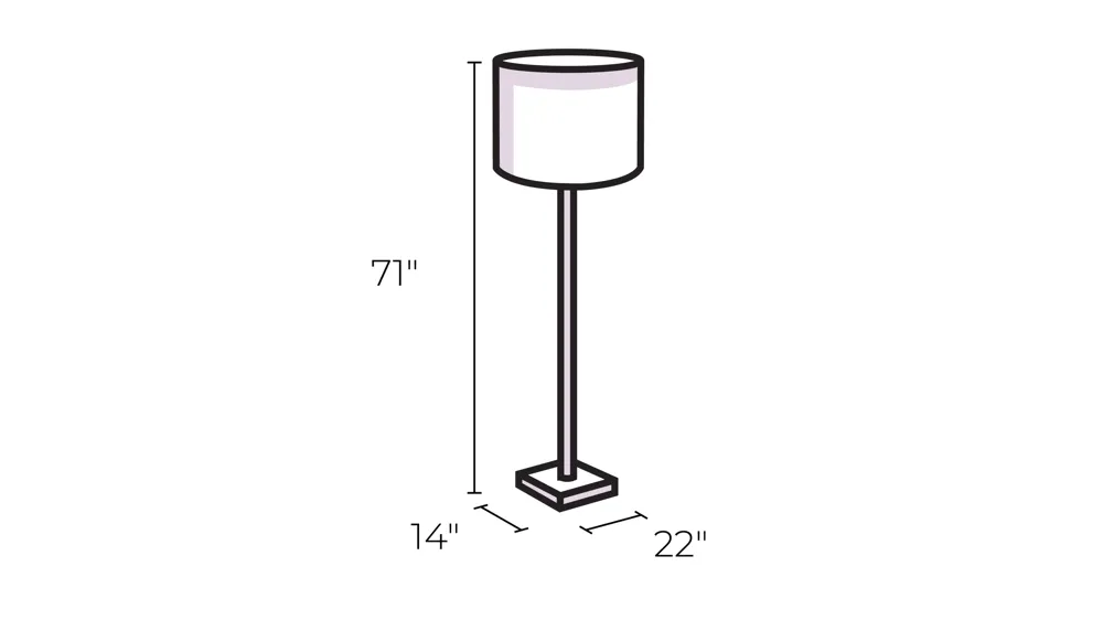 Piedmont Combo Torchiere Floor Lamp Dimensions