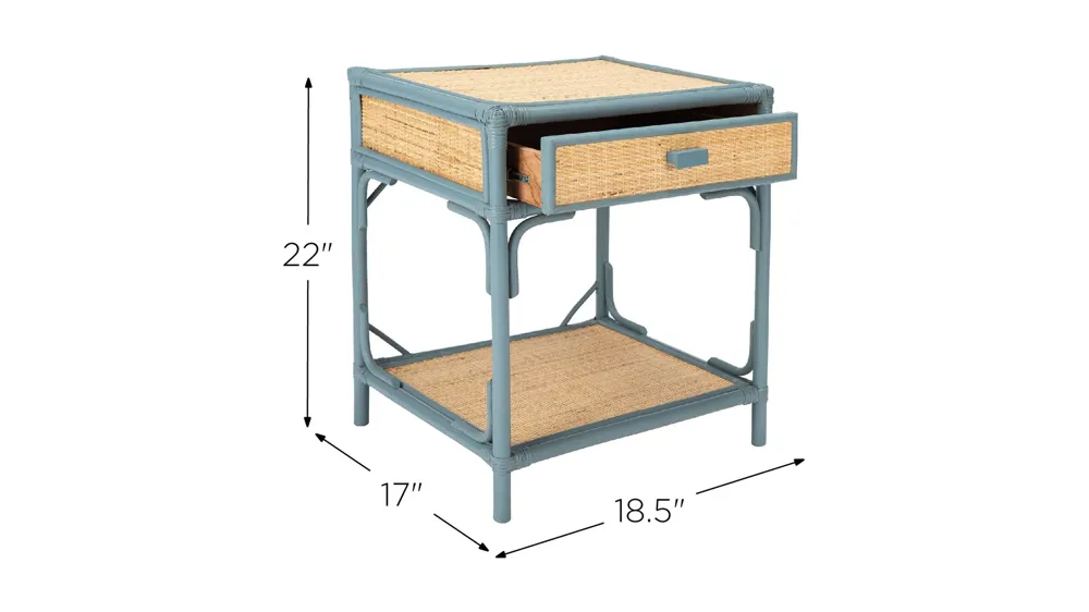 Zinnia One-Drawer Nightstand Dimensions