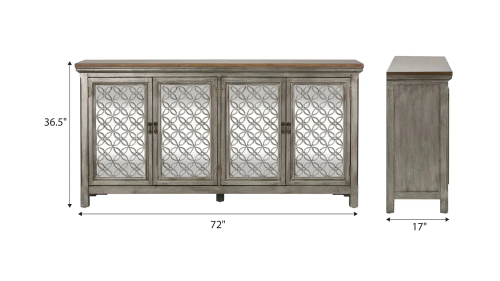 Westridge Accent Credenza Dimensions