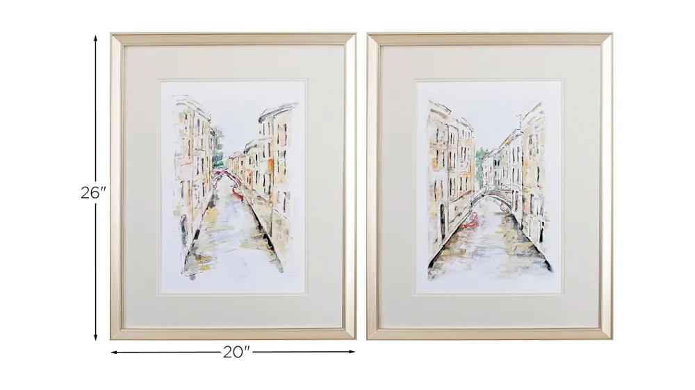 Venice Memories Wall Art S/2 Dimensions