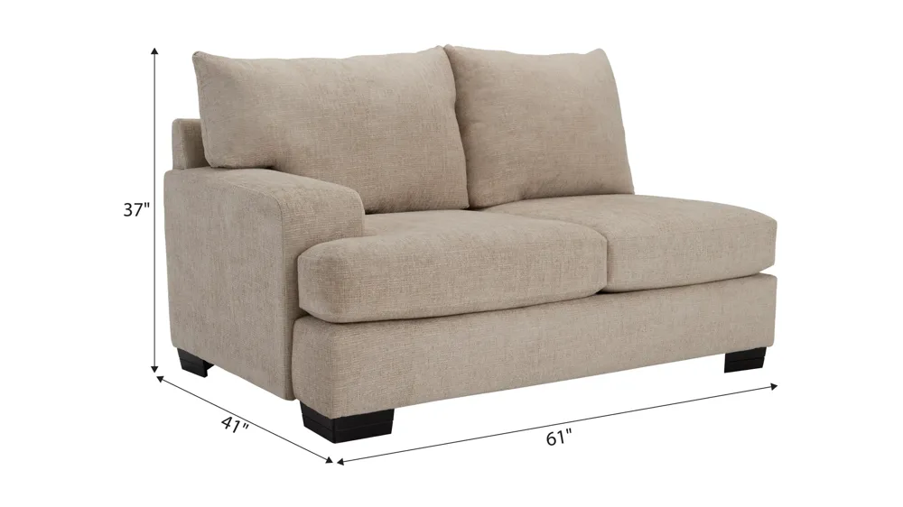 Cooper Left Arm Facing Loveseat Dimensions