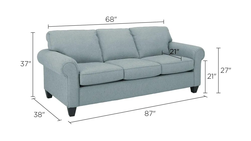 Saige Chenille Sofa Dimensions