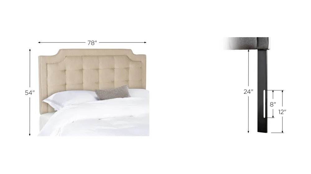 Sapphire Upholstered Headboard Dimensions