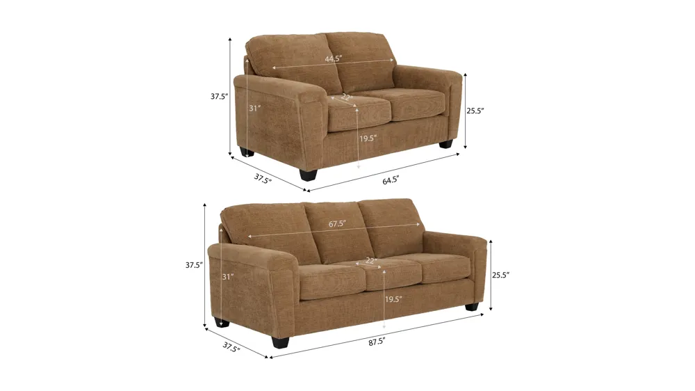 Elora Living Room Set Dimensions