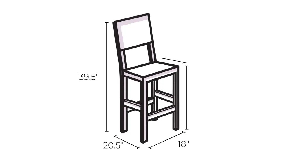 Colter Bar Stool Dimensions