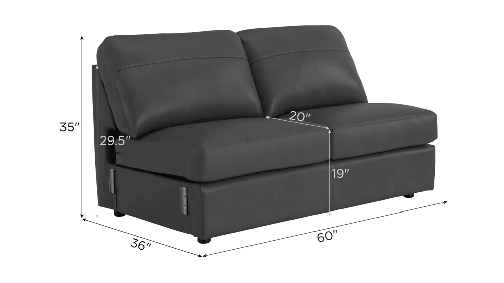 Harley Leather Armless Full Sleeper Dimensions