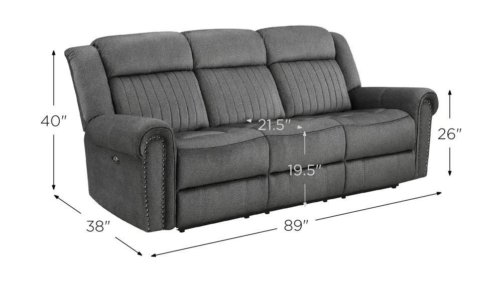 Lanning Power Reclining Sofa Dimensions
