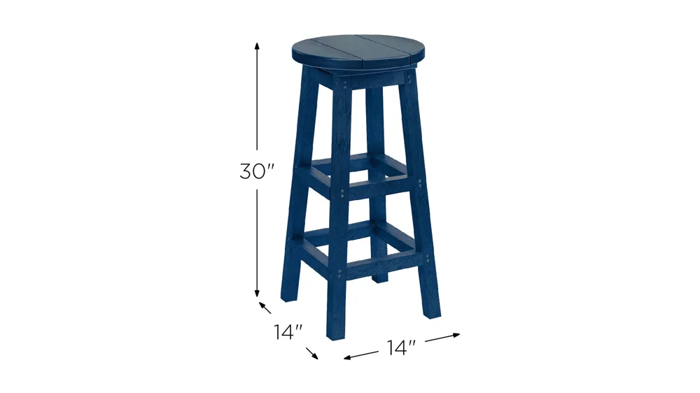 Generation Recycled Outdoor Barstool Dimensions