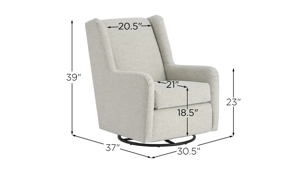 Townes Swivel Glider Chair Dimensions