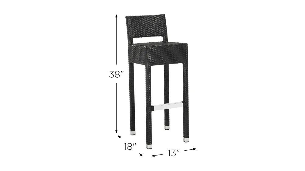 Renzo Outdoor Bar Stool Dimensions