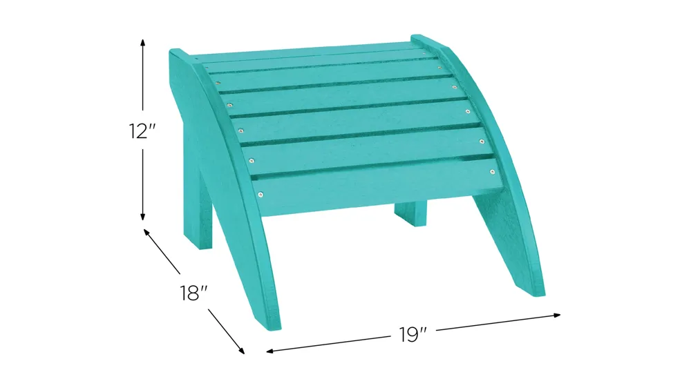 Generation Recycled Outdoor Adirondack Footstool Dimensions