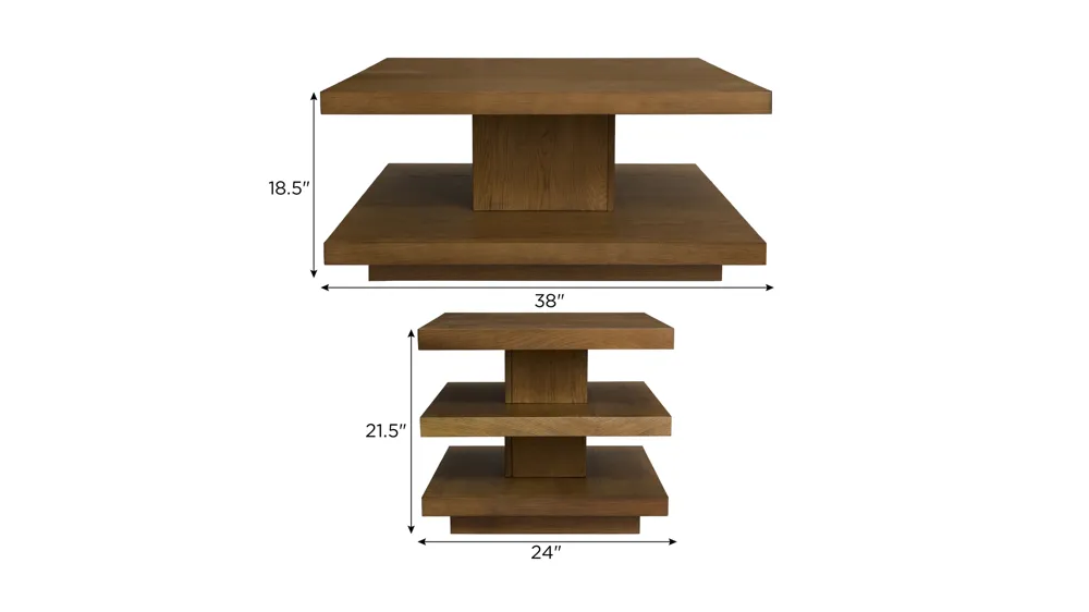 Overlook 3 pc. Occasional Tables Dimensions