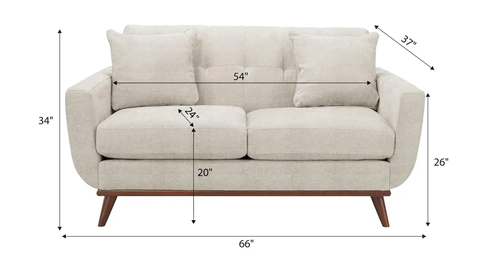 Milo Loveseat Dimensions