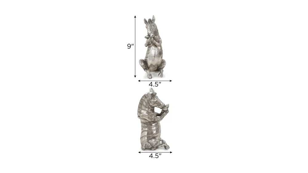 Zuri Zebra (Speak No Evil) Sculpture Dimensions