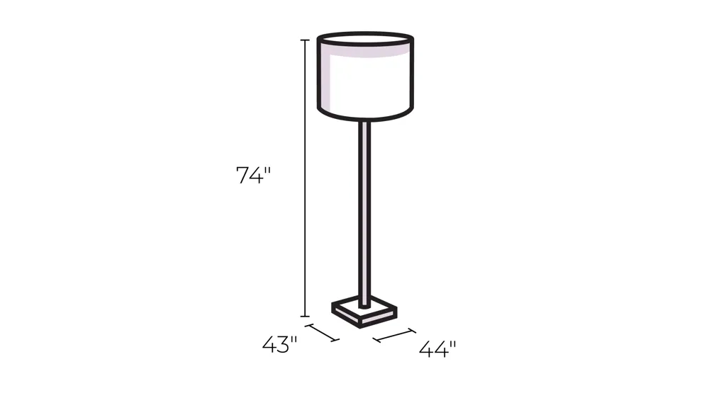 Trinity Arc Lamp Dimensions