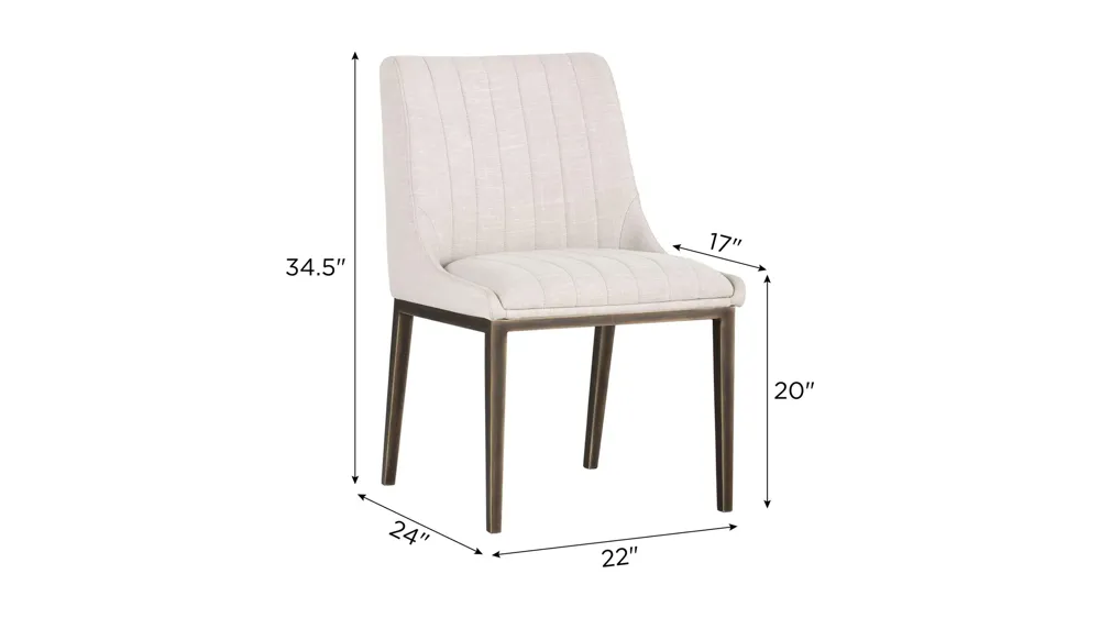 Halden Dining Chair - Set of 2 Dimensions