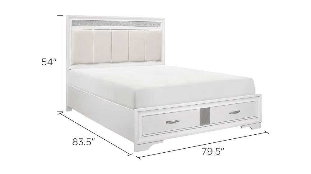 Griggs Upholstered Storage Bed Dimensions