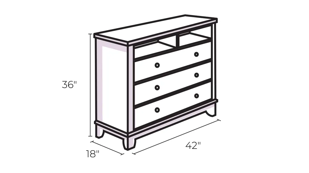 Van Buren Media Chest Dimensions