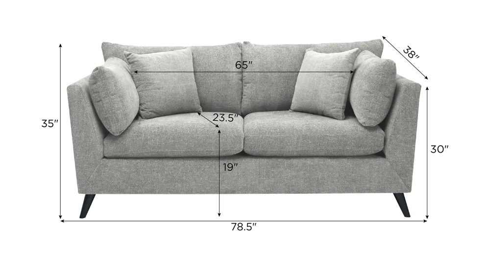 Caruso Loveseat Dimensions