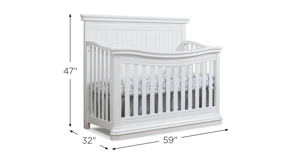 Primo Four-in-1 Crib with Conversion Kit Dimensions
