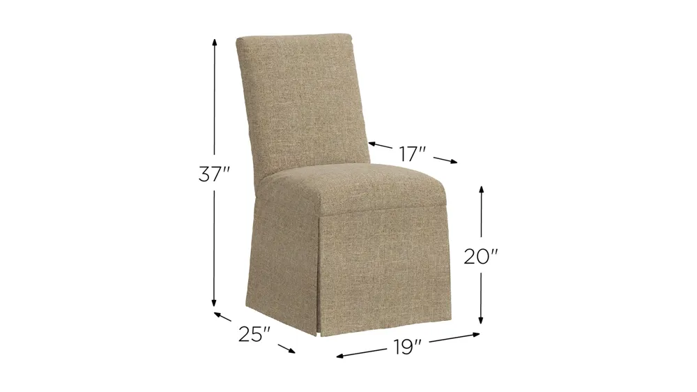 Gertrude Slipcover Dining Chair Dimensions