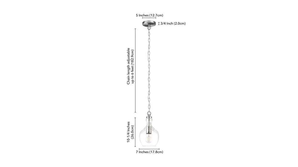 Nadire Pendant Dimensions