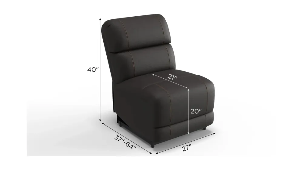 Kerridon  Armless Recliner Dimensions