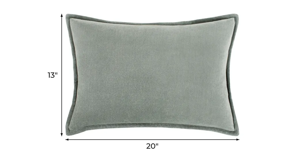 Cotton Velvet 13" x 20" Down Throw Pillow Dimensions
