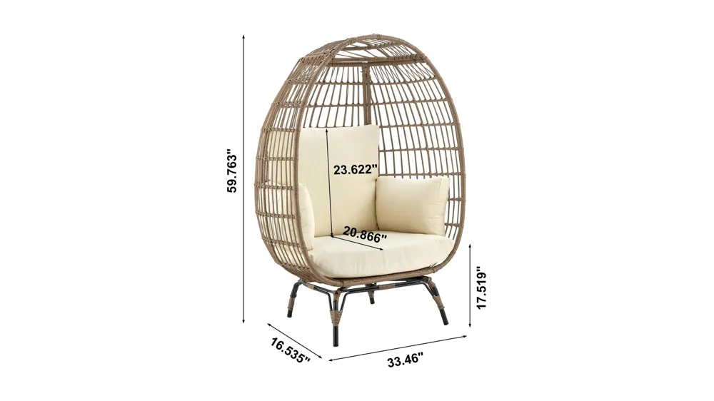 Spezia Freestanding Patio Egg Chair | Raymour & Flanigan