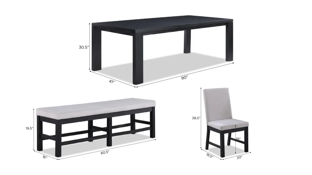 Pelham 6-pc. Dining Set Dimensions