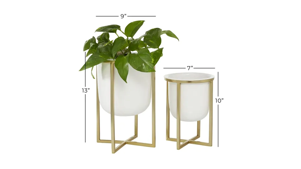 CosmoLiving Aethelmearc Planter Set of 2 Dimensions