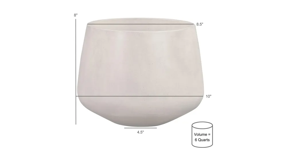 Amethyst Medium Concrete Planter Dimensions