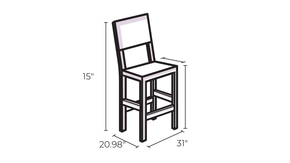 Kennedy Bar Stool Dimensions