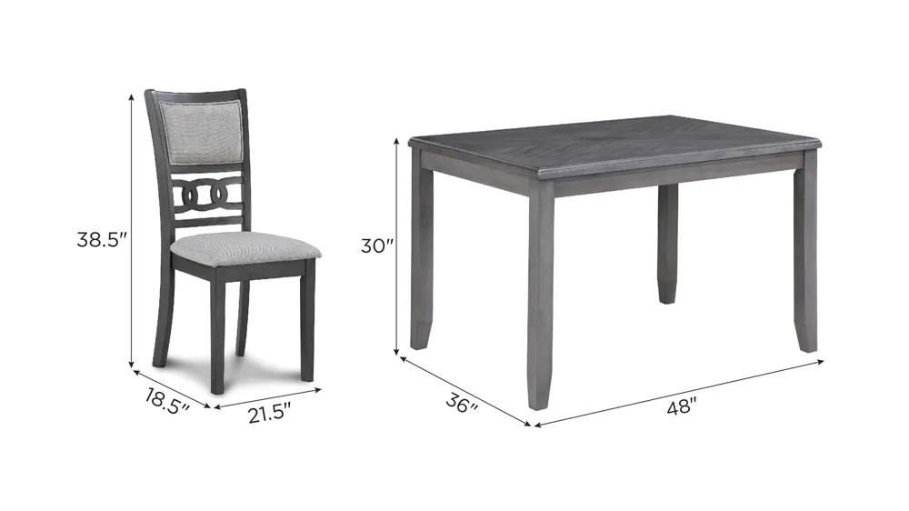 Millie 5-pc. Dining Set Dimensions