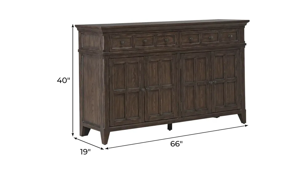 Paradise Valley Buffet Dimensions