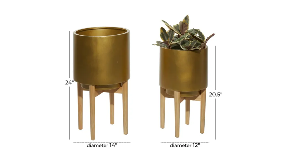 CosmoLiving Dwight Planter Set of 2 Dimensions