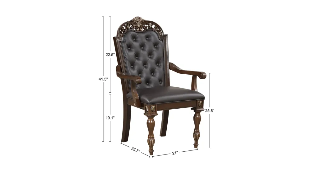 Maximus Dining Chair - Set of 2 Dimensions