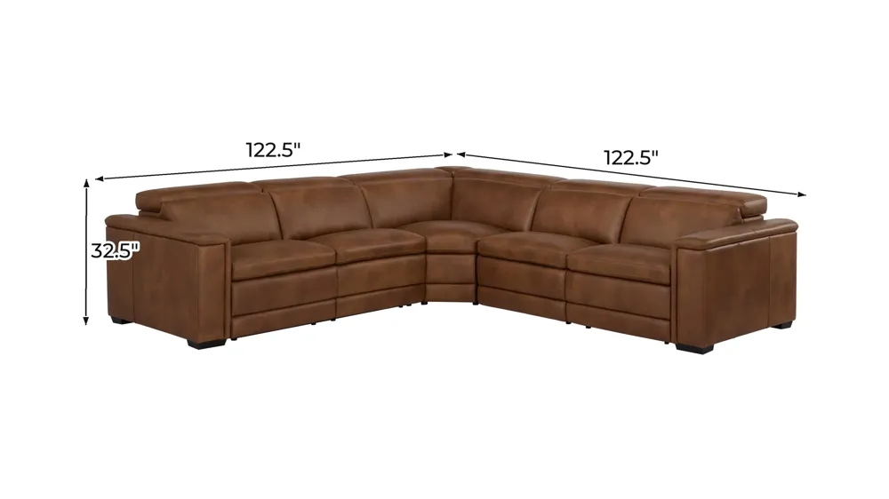 Finnegan 3-pc. Dual Power Sectional Dimensions