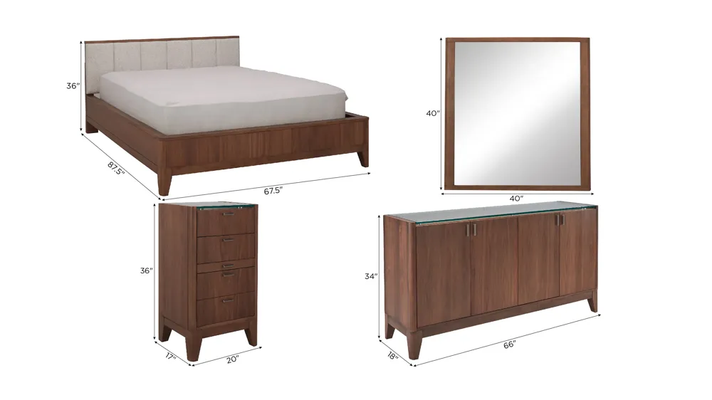 Kerrigan 5-pc. Wall Bed Set Dimensions