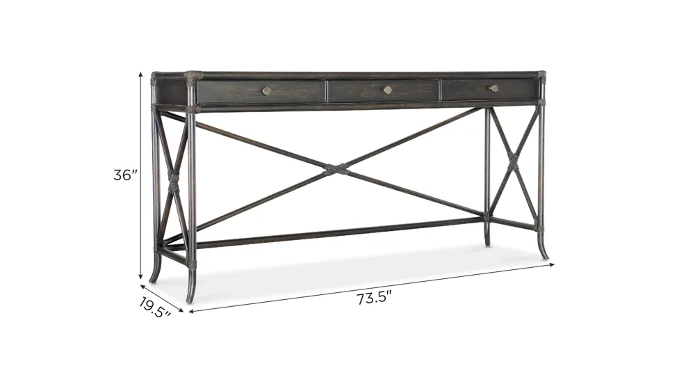 Retreat Pole Rattan Console Dimensions