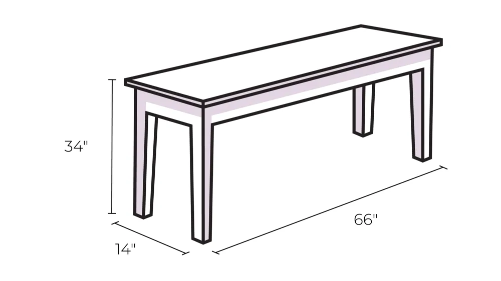 Catalina Console II Table Dimensions