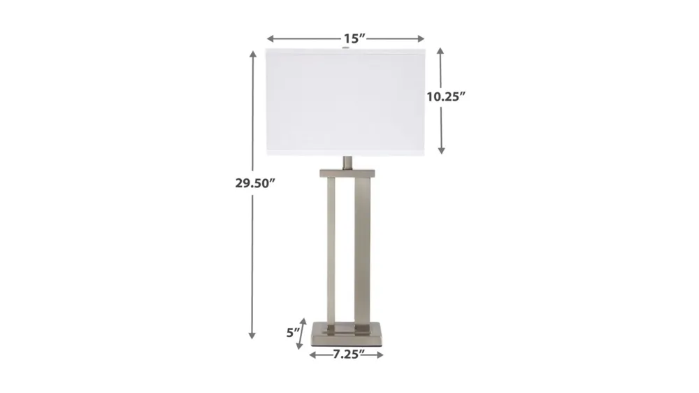 Aniela Metal Table Lamp Set Dimensions